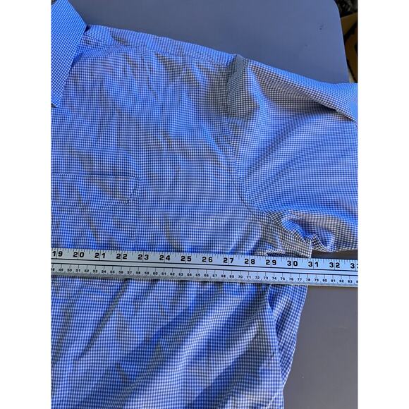 Elegant Blue Dress Shirt by F.A. MacCauler 3XL blue and white - Picture 12 of 14